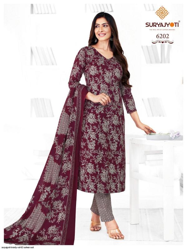 Suryajyoti Trendy Cotton Vol-62 – Kurti Pant With Dupatta